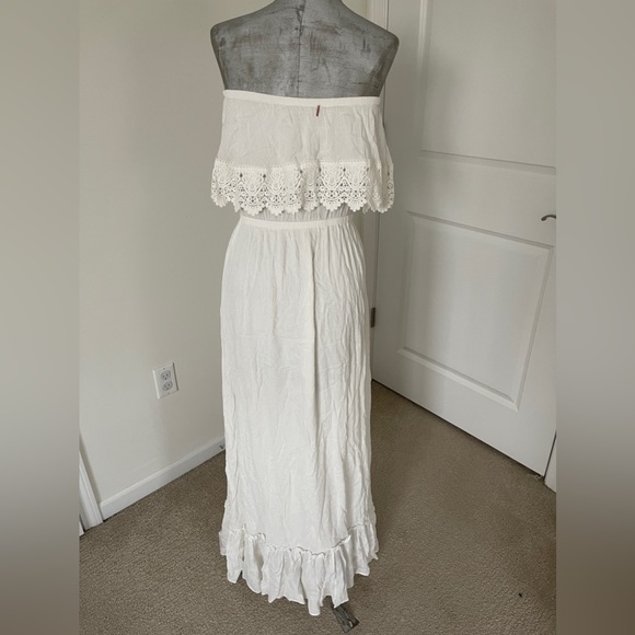 MISA LOS ANGELES STRAPLESS GAUZE BOHO MAXI DRESS - Picture 7 of 8